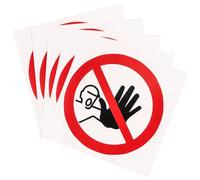 TEMPNAP 5pcs Do Not Entrance Stickers Safety Warning Sign Stickers Self-adhesive Vinyls Strong Viscosity Simple Pattern Design for Equipment Factories