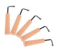 TEMPNAP 5pcs Lyre Tuning Wrench Tuning Tool for Lyre Harp Instrument Wooden Handle for Performances and Daily Practice