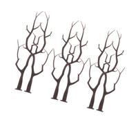 TEMPNAP 6pcs Artificial Dried Antler Branches for Home Decoration Wedding Party Crafts Lifelike Curly Willow Twig Stems Black Decorative Plant Twigs for