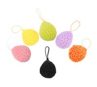 TEMPNAP 6pcs Cute Bath Sponge Exfoliating Shower Body Scrubber Gentle on Skin Sponge for Bathing Space-Saving Design for Bath Time