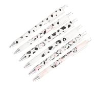 TEMPNAP 6Pcs Cute Cow Gel Ink Pens Smooth Writing Portable Retractable Black Pens for Students Office School Supplies Random Pattern
