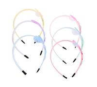 TEMPNAP 6pcs Heart Headband for Colorful Gradient Rainbow Hairbands Comfortable Hair Accessories with Charming Heart Shapes for Birthday Parties and Daily Wear