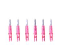 TEMPNAP 6pcs LED Lighted Arrow Nocks with Manual On/off Function and Luminous over 48 Hours, Abs Material Bow Accessories Fit 6.2mm Arrow Shaft for Hunting and Archery