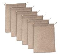 TEMPNAP 6pcs Reusable Drawstring Pouches Burlap Bags for Root Vegetable Storage Breathable Bags with Drawstrings for Seeds Grains and Pet Supplies