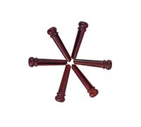 TEMPNAP 6pcs Rosewood Guitar Bridge Pins Set with Dot Inlay Acoustic Guitar String Pegs Replacement for Folk and Classical