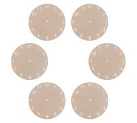 TEMPNAP 6pcs Round Wooden Clock Faces for DIY Projects, Paintable Wood Clock Dial Replacement Discs with Digital Numbers, Easy Assembly, 23cm Diameter, for Home Decor and Crafting