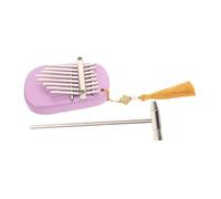 TEMPNAP 8-key Mini Thumb Piano Kalimba Finger Piano Portable Purple Oval with Full Accessory Set and Box, Beginner-friendly Pocket Musical Instrument for Music Creation