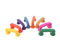 TEMPNAP 8pcs Boys and Girls Play Phone Toy Realistic Design Literacy Coaching Tool for Reading Comprehension Pronunciation