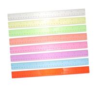 TEMPNAP 8pcs Plastic Rulers Reusable Straight Ruler for Students Office Supplies Measuring Tool for Drawing School Use Flexible Design
