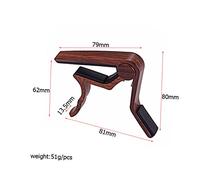 TEMPNAP Aluminum Alloy Guitar Capo with Silicone Pad for Acoustic Electric Guitar Ukulele Banjo Mandolin Quick Reposition Clamp Scratch Resistant Tension Tool Wood Color