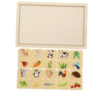 TEMPNAP Animal Matching Wooden Puzzle Set for Boys and Girls 0.13 Cognitive Development Educational Toys Toddler-Friendly Early Learning Puzzle Game