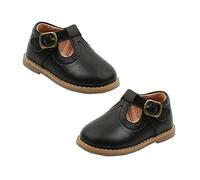TEMPNAP Baby Girl Princess Shoes Infant British Style Soft Sole Prewalker Shoes Warm Fall Spring Toddler Footwear for Girls Anti-Slip Design Black