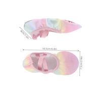 TEMPNAP Ballet Shoes Soft Sole Breathable Dance Flats for Stage Gymnastics Slip Wear Resistant Slippers for Dance Classes Pink