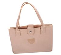 TEMPNAP Bear Handbag Felt Tote Bag for Women Travel Shopping Grocery School Office Small Random Color