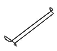 TEMPNAP Black Iron Hanging Wine Glass Rack for Kitchen and Bar, Space Saving and Easy Installation Stemware Holder 2 Screws, Elegant Compact Glass Display Hanger for Wine Cup Storage