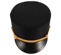 TEMPNAP Black Train Engineer Cap for Men and Boys, Railroad Conductor Hat Featuring Detailed Stitching, Suitable for Birthday Celebrations and Party Dress
