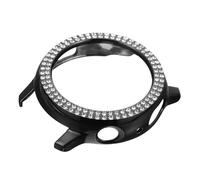 TEMPNAP Black Watch Frame Case Sparkling Dual-row Diamond Bumper Cover Anti-scratch Protector Compatible with Samsung Active Easy Install Watch Accessory gift for for for for for for