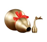 TEMPNAP Brass Feng Shui Gourd Treasure Statue for Home Decoration with Golden Finish, Unique Delicate Shape, Vintage Table Decor Suitable for Home and Business Opening