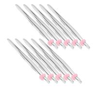 TEMPNAP Bulk Pack 24Pcs Steel Eyebrow Tweezers with Blunt Tip and Unique Arrow Pattern for Men and Women Facial Hair Care