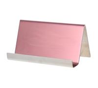 TEMPNAP Business Card Holder and Office Desk Stainless Steel for Extra Space-saving Design , Red Desktop Organizing Rack Suitable for Professional Workspaces