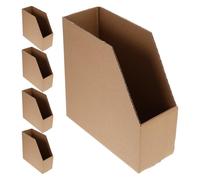 TEMPNAP Cardboard Storage Boxes Large Capacity 5pcs with Open Top Slanted Design Warehouse Organizer Bins Space Saving and Multifunctional Storage Solutions for Inventory