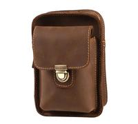 TEMPNAP Cell Phone Protective Pouch Leather Mobile Phone Waist Bag for Men Suitable for Work and Outdoor Use