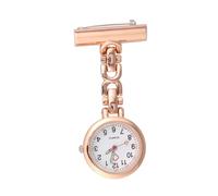 TEMPNAP Chic Pocket Watch Brooch Rose Gold Portable Medical Fob Watch for and Doctors Elegant Clip Design for Hospital Use Retro Style with Pin for Easy Attachment