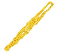TEMPNAP Chicken Vegetable Fruit Holder String Bag Hanging Feeder for Poultry Feeding, Made of Sturdy Yellow Nylon, Safe for Chickens and Stimulates Foraging Instinct