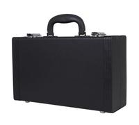 TEMPNAP Clarinet Carrying Case and Easy Transport Black Leather with Dust Reduction with Four Bottom Nails and Comfortable Hand Grip, Padded Storage Box for Clarinet Protection