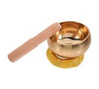 TEMPNAP Copper Singing Bowl Set for Meditation Healing with Wooden Base and Striker Lightweight Handcrafted Spiritual