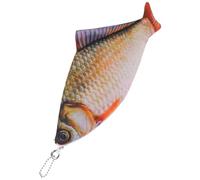 TEMPNAP Creative Fish Shaped Pencil Case Zipper Pouch Polyester Storage Bag for School Supplies Boys Teens Unique Makeup Coin Holder Organizer