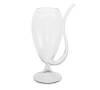 TEMPNAP Creative Wine Decanter Cocktail Glass with Straw and Comfortable Feel, Glass Party Drinking Cup with Simple Design for Entertaining and Mojito Drinks