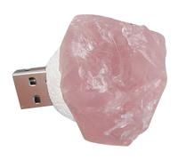 TEMPNAP Crystal Stone USB Night Light Multi Use Bedroom Decor Lamp Natural Rose Quartz Atmosphere Light for Home Hotel Unique Design for Creative Lighting