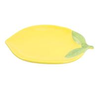 TEMPNAP Cute Lemon-Shaped Ceramic Salad Plate with Fine Craftsmanship and Easy to Clean Feature, Small Decorative Dish for Kitchen and Dining Use