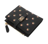 TEMPNAP Cute Wallet for Women Bifold Card Holder with Charming Cartoon Patterns Lightweight and Portable for Travel and Shopping Fade Resistant Printing Black