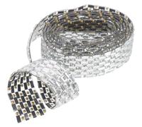 TEMPNAP Cuttable Self Adhesive Rhinestone Ribbon Roll 1 Meter Long Decorative Craft Trim for Costume and Clothing Embellishments