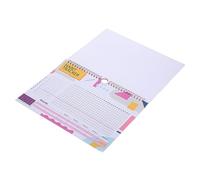 TEMPNAP Dateless Monthly Habit Tracker Planner with Binding Reusable Material Wall Hanging Workout Journal for Daily Goal Tracking and Self Discipline Improvement Minimalist Purple White