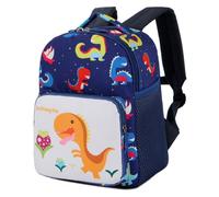 TEMPNAP Dinosaur School Bag Backpack with Anti-lost Feature and Roomy Space, Lightweight Nylon Material Suitable for Boys in School and Public Places