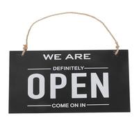 TEMPNAP Double-sided Open Closed Sign for Door with High Visibility, Made of Density Board and Jute Rope, for Business and Store Use