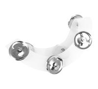 TEMPNAP Drum Hi-Hat Tambourine Double Row Cymbal Bells 6Pcs Silicone Silver Set for Professional Jazz and Rock Drummers