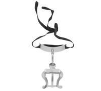 TEMPNAP Euphonium Music Score Stand Portable Marching Music Score Clip Silver and Black Iron and Polyester Sturdy Not Easy to Deform Adjustable Slide Buckle for Practicing and Outdoor