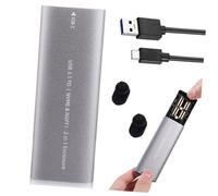 TEMPNAP External Nvme SSD Enclosure M.2 USB 3.1 Type-C Portable Solid State Drive Case with Aluminum Alloy Shell and Data Cable for Work and Travel