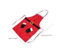 TEMPNAP Festive Christmas Apron for Women Sleeveless Kitchen Decoration with Cartoon Santa Pattern Comfortable Fit for Baking Cooking Seniors Holiday Celebration