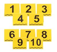 TEMPNAP Forensic Evidence Number Placards 10Pcs Plastic V-Type 1-10 with Scale, Evidence Identification Markers for Crime Scene and Mystery Themed Party Decorations