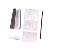 TEMPNAP Four Treasures Exercises with Gridded Fabric Mat 6pcs Set Reusable Water Writing Cloth Eco-friendly Cloth Writing Disappears after Random Color