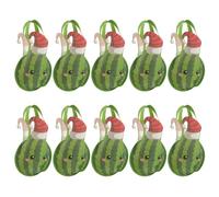 TEMPNAP Gift Bags 12pcs with Widened Handles Resist Deformation and Prevent Spills Watermelon Cartoon Shape Non-woven Fabric Party Favor Bags for Christmas Holiday Treats for Birthdays