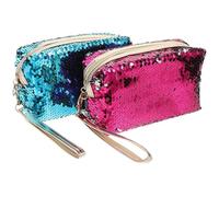 TEMPNAP Glitter Purse and Women for Holding Folded Bills and 2 Pcs Small Canvas Wallet Zipper Design Color for Shopping and Going Out