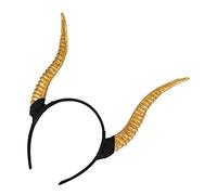 TEMPNAP Halloween Horn Headband Gold Devil Horns Hair Accessory Party Headband for Women Day of The Dead Costume