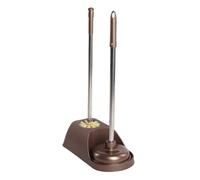 TEMPNAP Household Bathroom Cleaner Long Handle Toilet Brush and Plunger Combo with Premium Bristles for Deep Cleaning Stable Base Ventilated Design Suitable for Toilet and Random Color