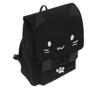 TEMPNAP Large Capacity Cartoon Cat Pattern Backpack and Boys, Canvas School Bag with Laptop Protection, Casual Lovely Cat Shape Design for Secondary School Students
